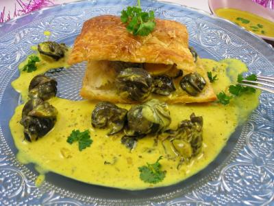 Image : recette Feuilleté d'escargots aux épices