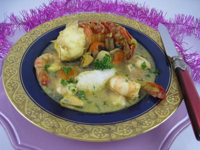 Recette élaborée : Assiette de crustacés et de lotte
