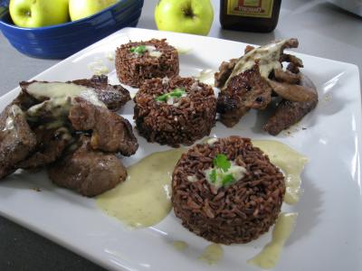 Image : recette Aiguillettes de canard gras au coulis de pommes