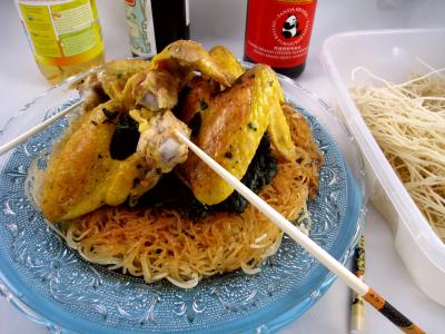 Image : recette Ailes de poulet aux nouilles croustillantes