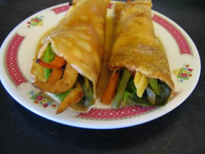 pousse de bambou : Crêpes chinoises aux légumes