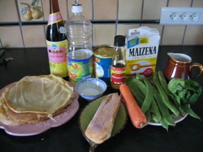 Ingrédients pour la recette : Crêpes chinoises aux légumes