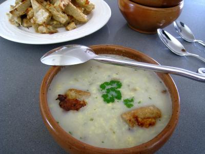 Image : recette Soupe de poulet au Pécorino à l'italienne