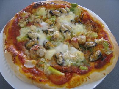 Recette Pizza marinara aux moules à l'italienne