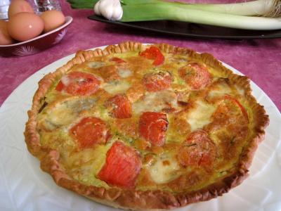 Image : recette Quiche aux tomates et au gorgonzola façon italienne