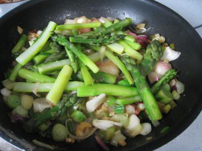 Recette Ognasses au riz, asperges et agneau pour diabétiques