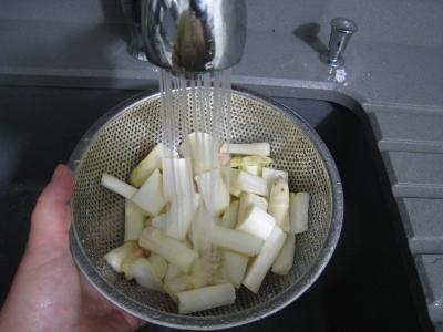 Polenta aux ognasses, aux épinards et aux asperges - 6.3