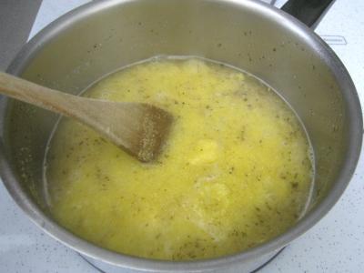 Polenta aux ognasses, aux épinards et aux asperges - 8.1