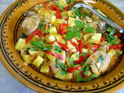 Poissons : Plat de thon jardinière à la façon orientale