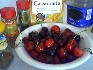 Ingrédients pour la recette : Cerises au vinaigre