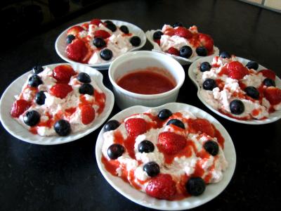 Image : recette Mousse aux fraises et aux myrtilles