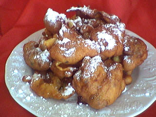 Beignets aux raisins secs et fruits confits