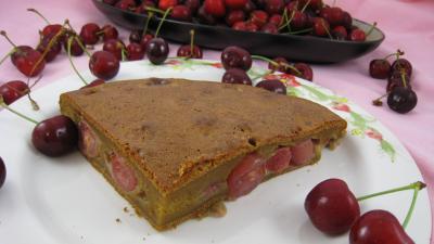 Recette Assiette de clafoutis aux cerises
