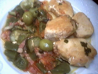 Image : recette Blancs de poulet aux poivrons