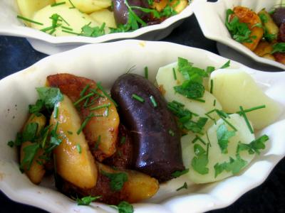 Les grands classiques : Cassolette de boudin aux ppommes et pommes de terre