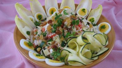 boulghour : Plat de boulghour aux endives et sa sauce aux amandes