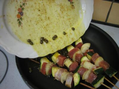 Brochettes de porc aux restes de polenta - 7.2
