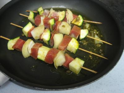 Brochettes de porc aux restes de polenta - 8.1