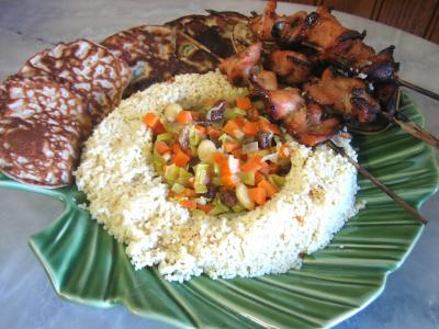 Cuisine orientale : Assiette de dinde à l'orientale et ses crêpes