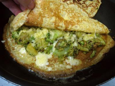 madère : Crêpes aux brocolis et aux noix