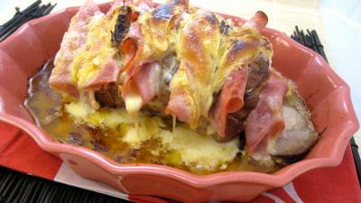 Image : recette Rôti de porc farci au jambon et reblochon