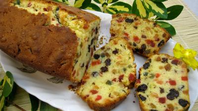 Image : recette Cake aux fruits confits