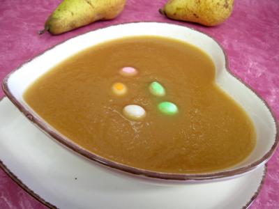 crème entière : Ramequin de coulis de poires