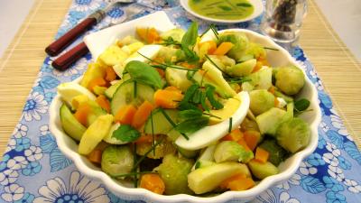 La cuisine des grand-mères : Salade de potiron et choux de Bruxelles