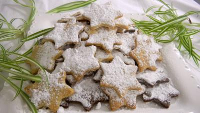 beurre allégé sans sel : Plat de biscuits sablés de noël