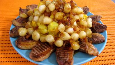 poivre noir : Potimarron et pommes de terre aux oignons confits