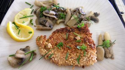 anisette : Assiette de merlan aux champignons et pleurotes