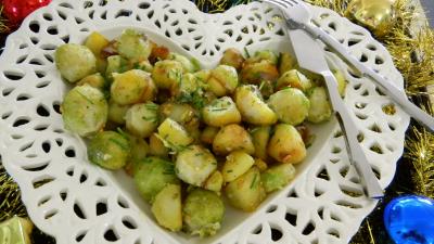 Ail : Plat de choux de Bruxelles parmentier