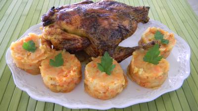 Ail : Poulet sauce soja et sa purée de carottes
