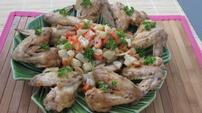 Ailerons de poulet sautés aux navets