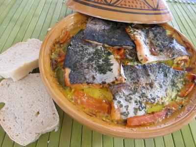 huile : tajine de truite