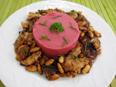 Cuisine slave : Assiette de betterave et pommes de terre en purée