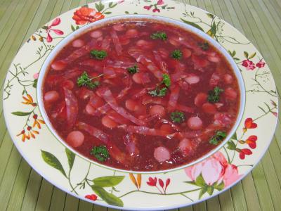 Cuisine diététique : Soupière de velouté de betteraves facile au chorizo