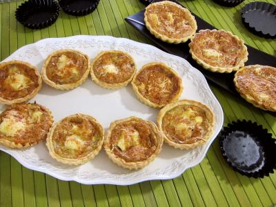 Image : recette Tartelettes au brie et au jambon