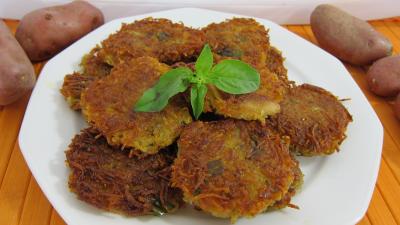 Ail : Assiette de paillassons de pommes de terre