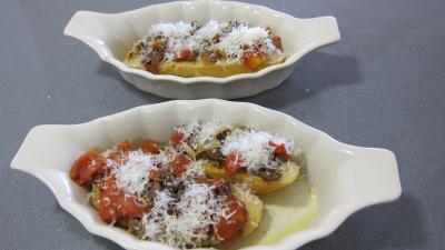Crostinis d'aubergines et son concassé de boeuf façon Italienne - 11.1